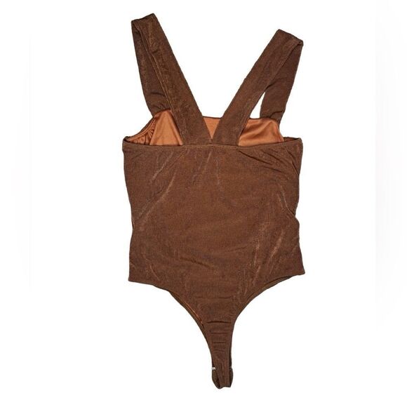 21 saints slinky/shiny thong bodysuit size Large - Picture 2 of 7